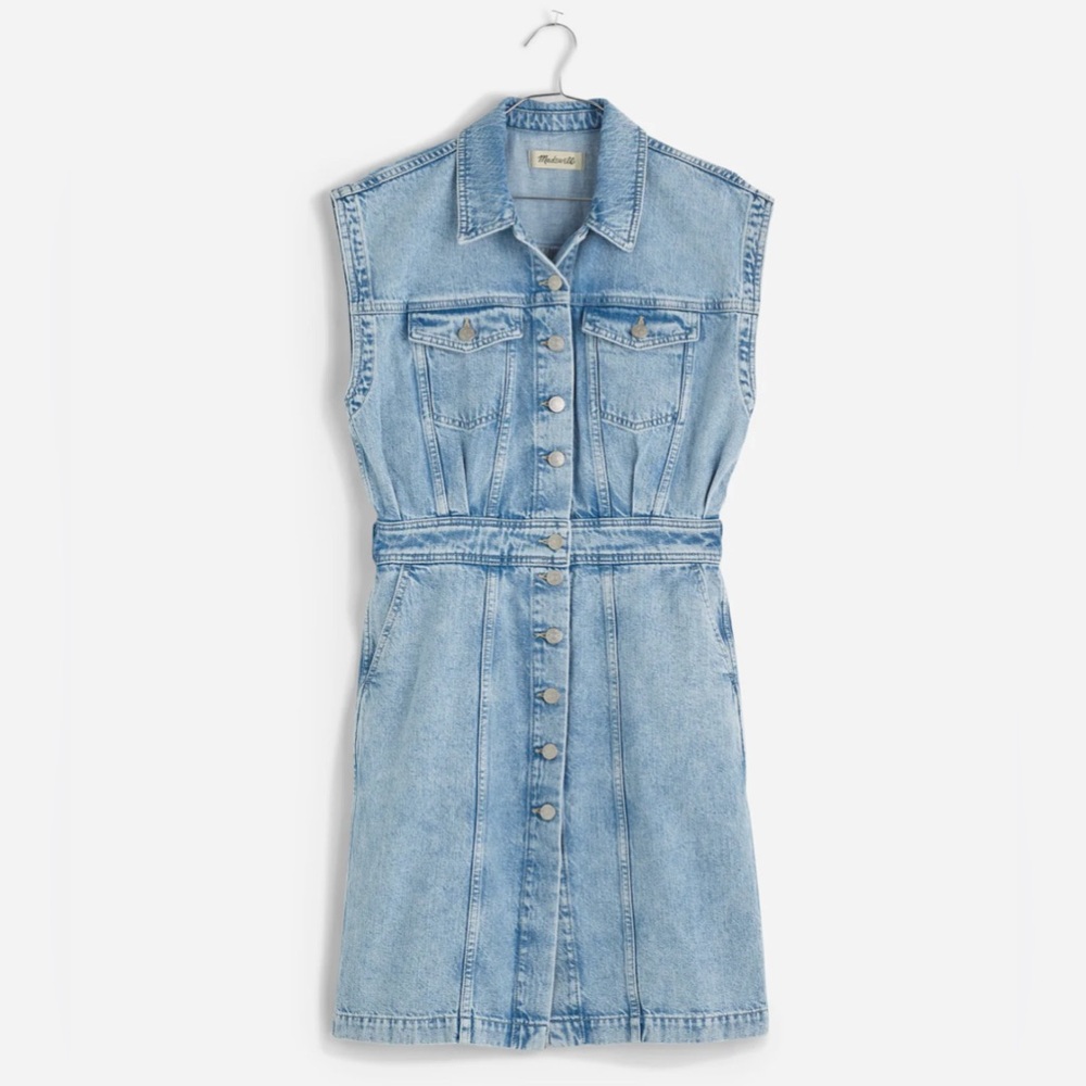 Madewell denim sleeveless/ cap sleeve dress. Size 4. Worn twice.